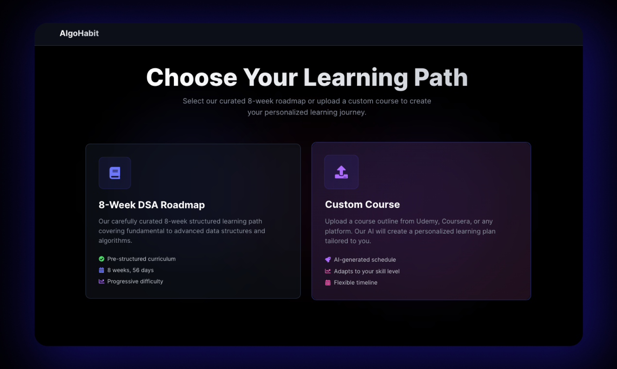 AlgoHabit - Screenshot 3 showing product features and functionality