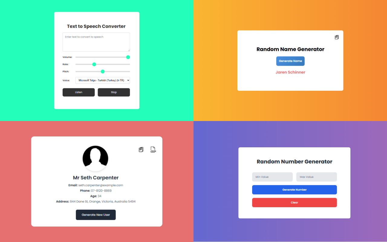 Média Outils d'onglet aléatoire - Une collection d'outils pour le nouvel onglet de votre Chrome 2