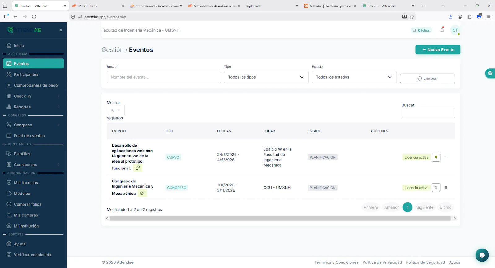 Attendae screenshot 1