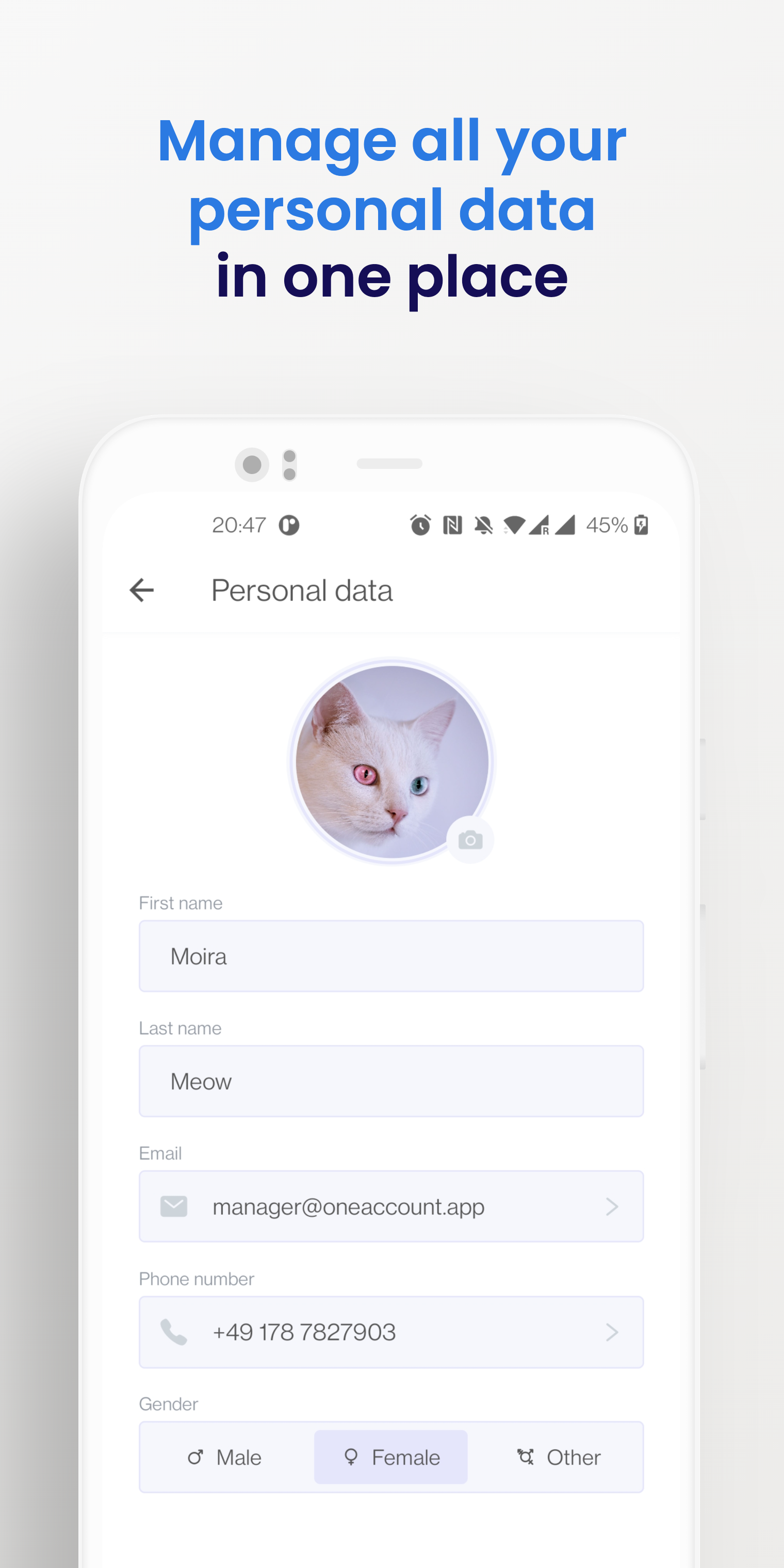 One Account gallery image