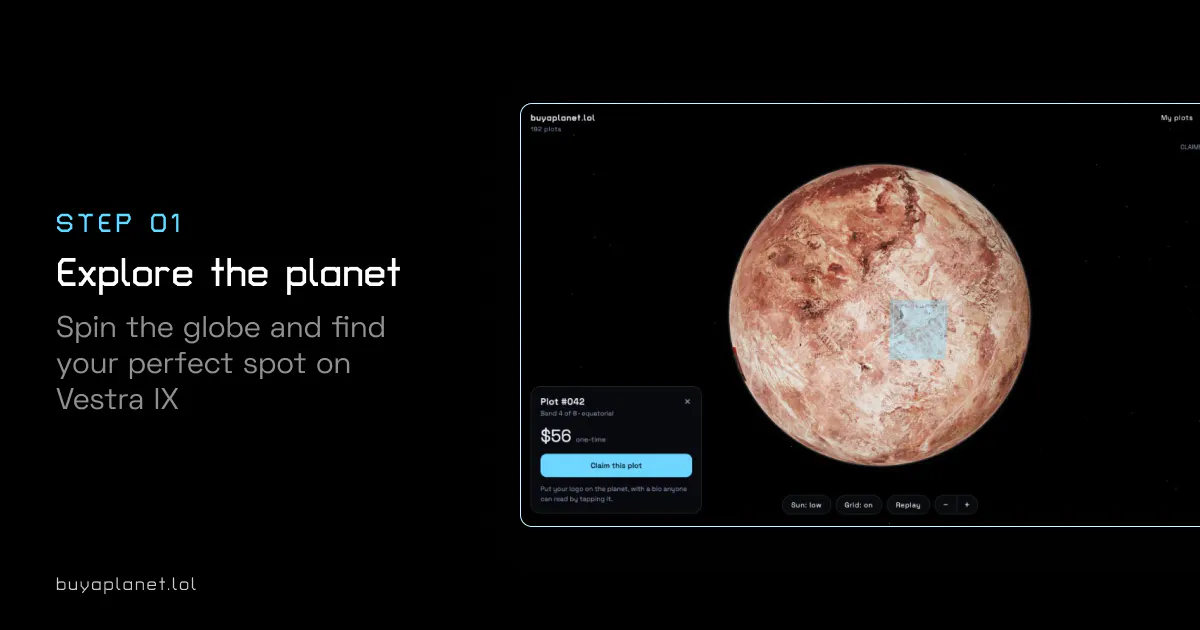 Buyaplanet.lol screenshot 2