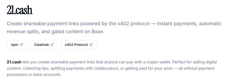 21.cash - Main product screenshot demonstrating key features and user interface