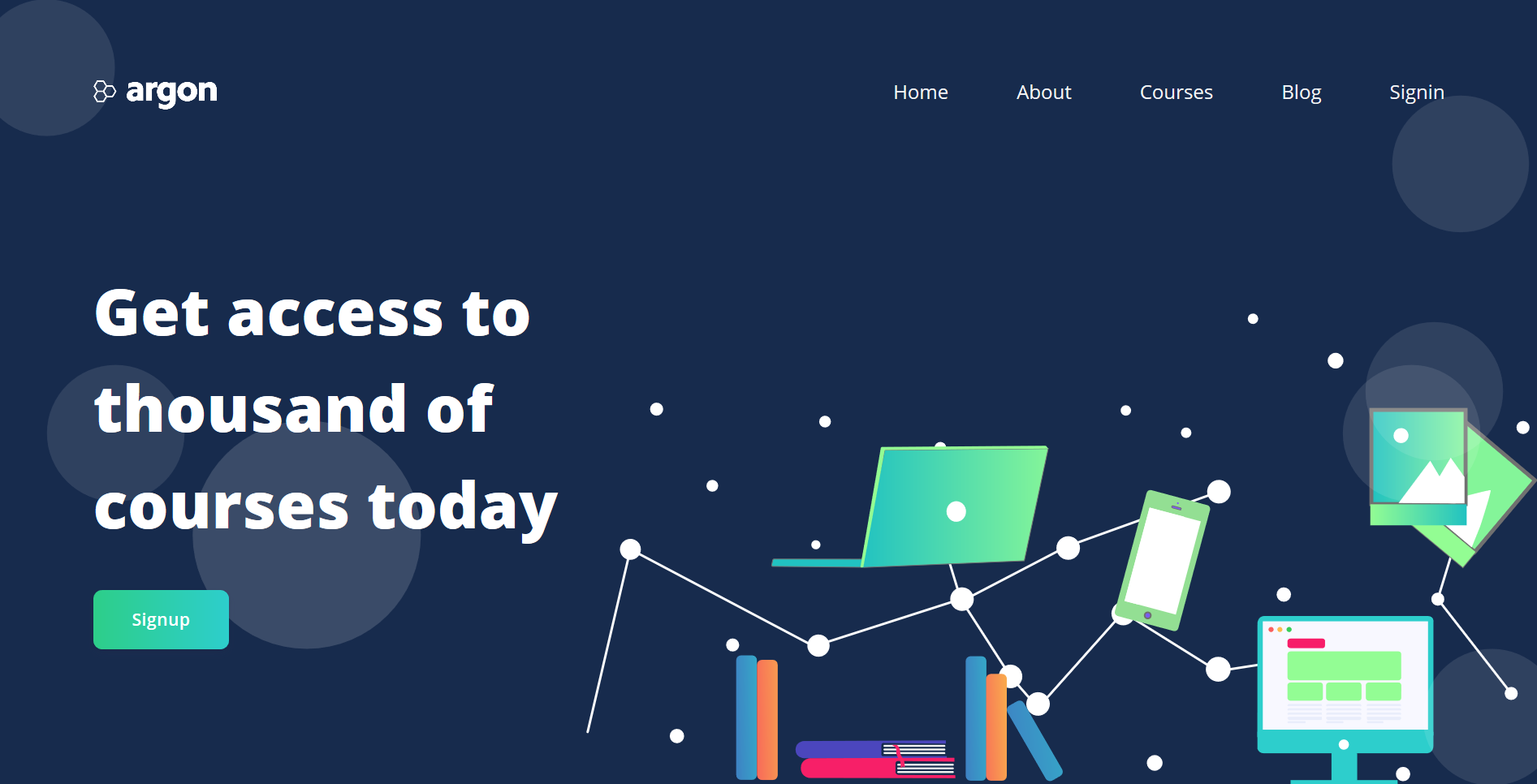 Landing Page Using Argon Design System gallery image