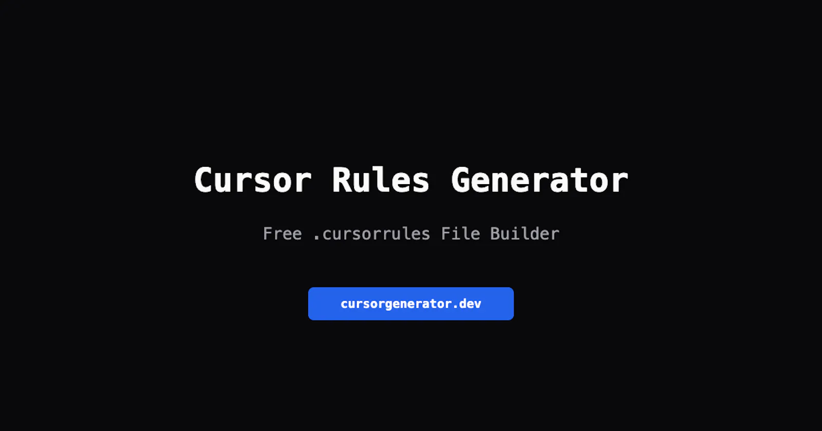 Cursor Rules Generator screenshot 1