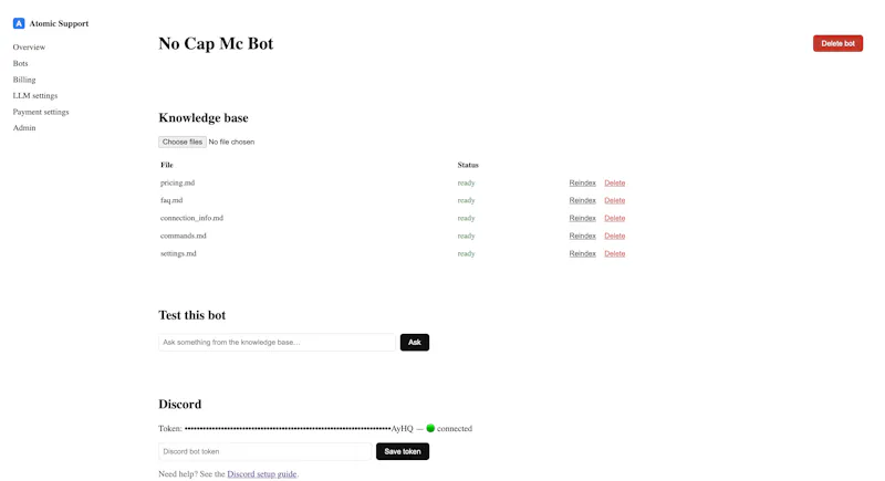 Atomic Support screenshot 2