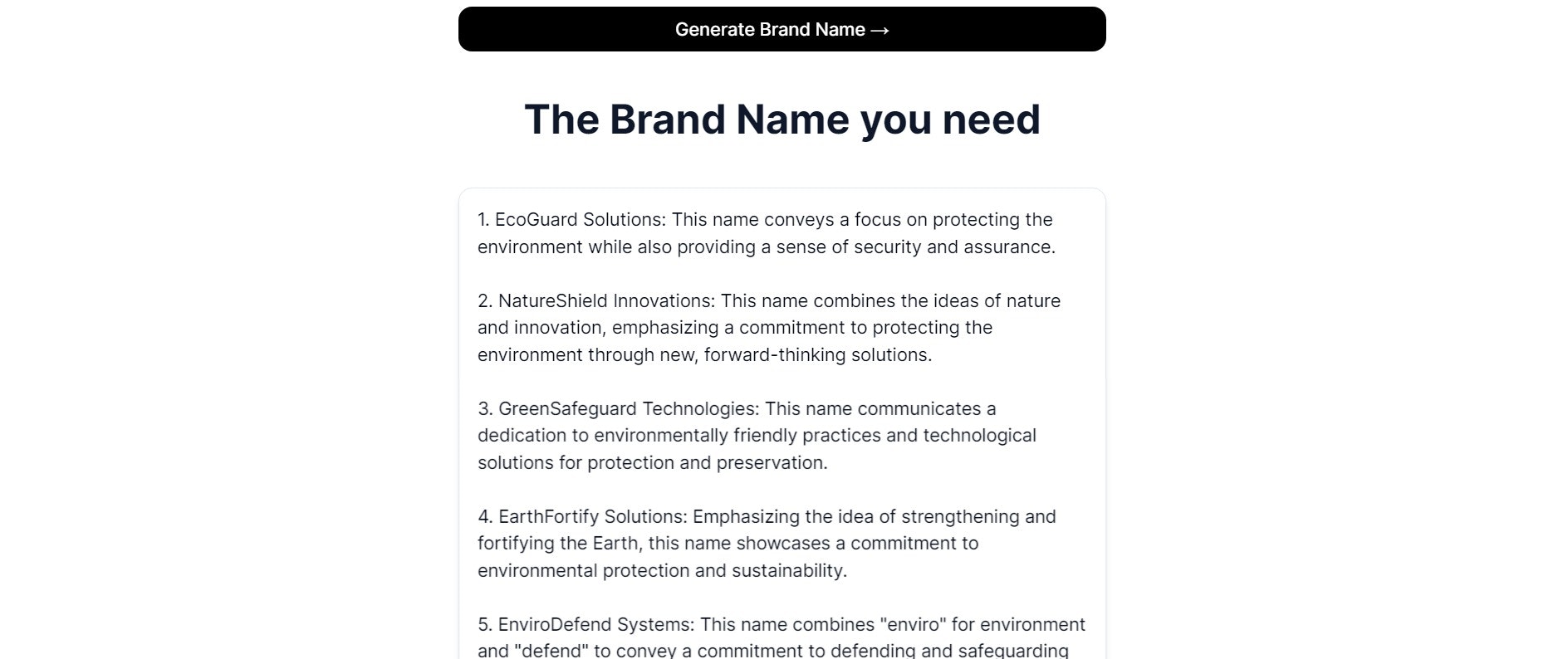 AI Name Generator gallery image