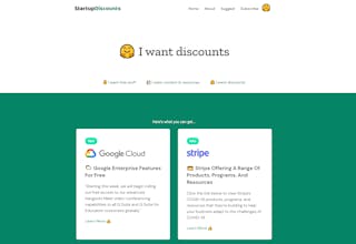 COVID-19 Startup Discounts 🦄 gallery image