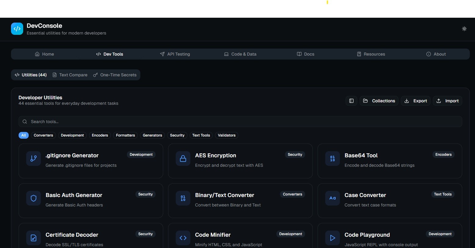 DevConsole gallery image