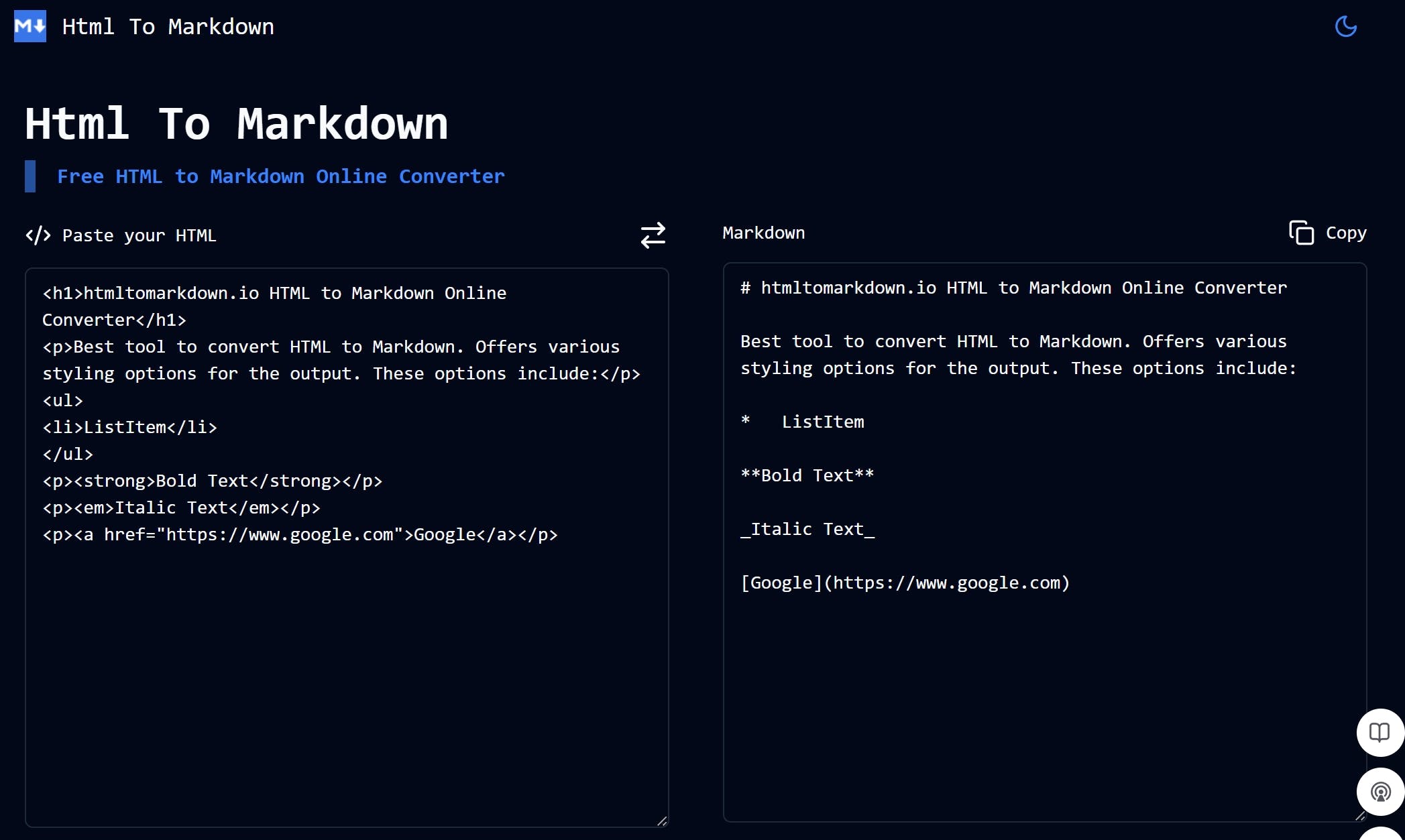 Markdown to HTML media 1