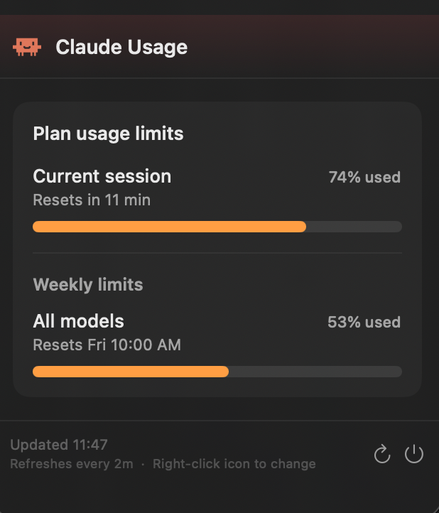 Claude Usage Monitor gallery image