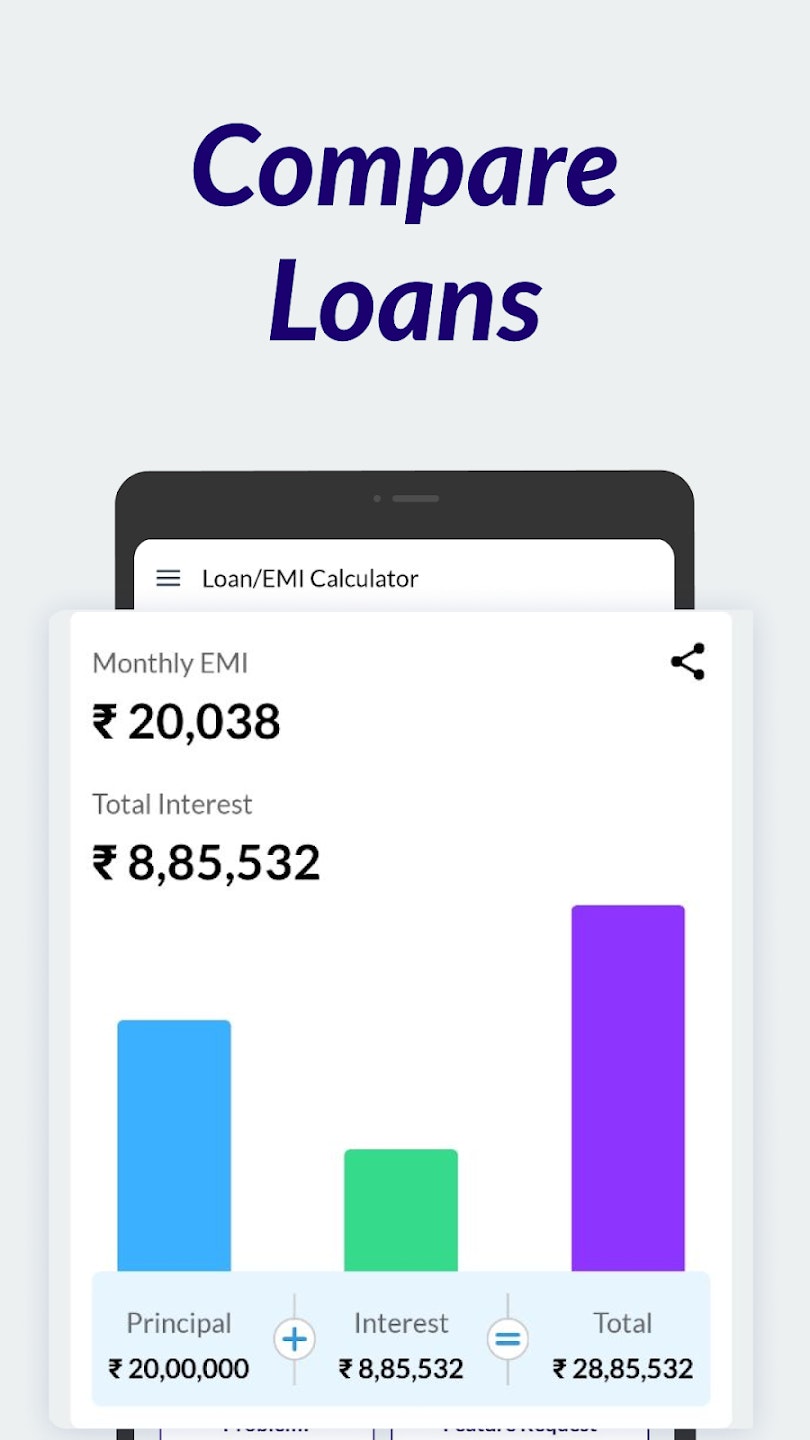 App da calculadora EMI: empréstimo cal media 2
