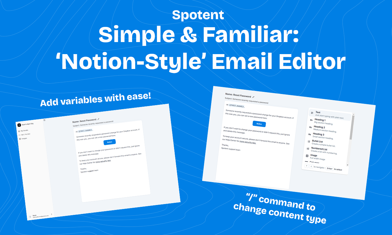 Spotent - The visual email builder that plugs into your existing stack media 3