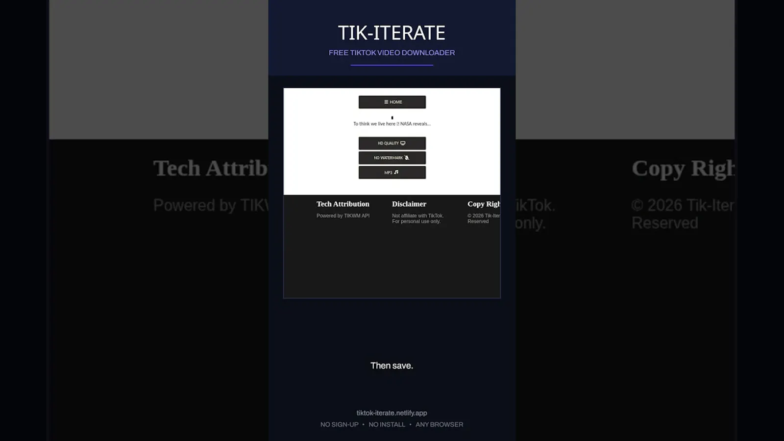 Tik-Iterate screenshot 1 (video preview)