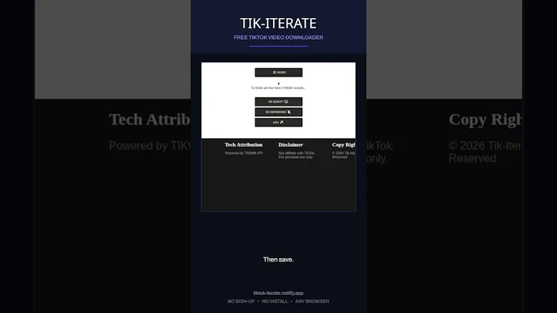 Tik-Iterate screenshot 1 (video preview)