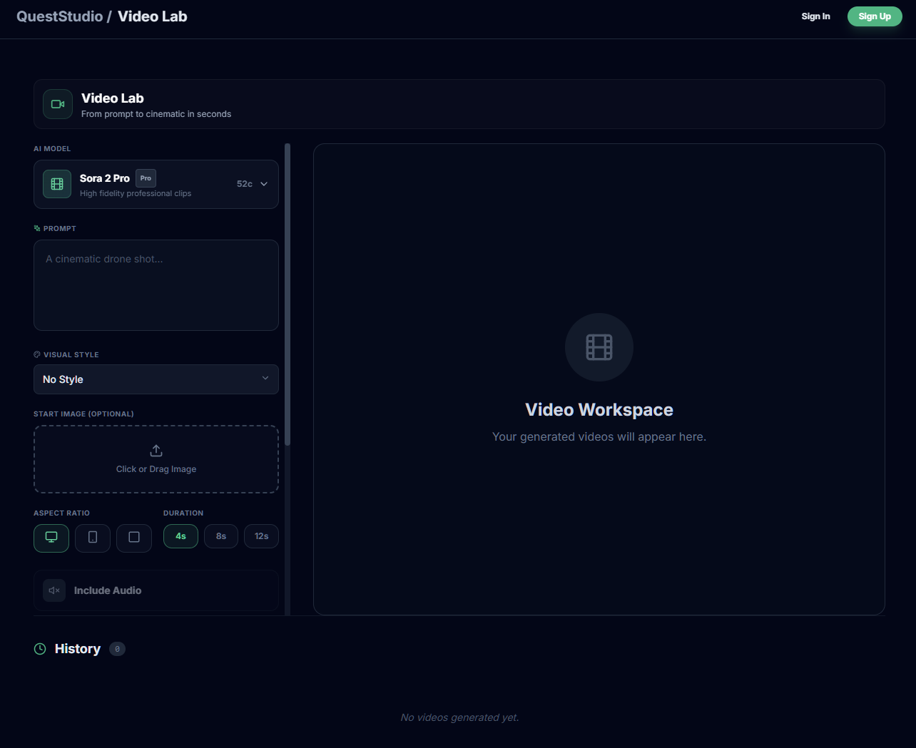 QuestStudio = All-in-one Generative AI - Screenshot 2 showing product features and functionality