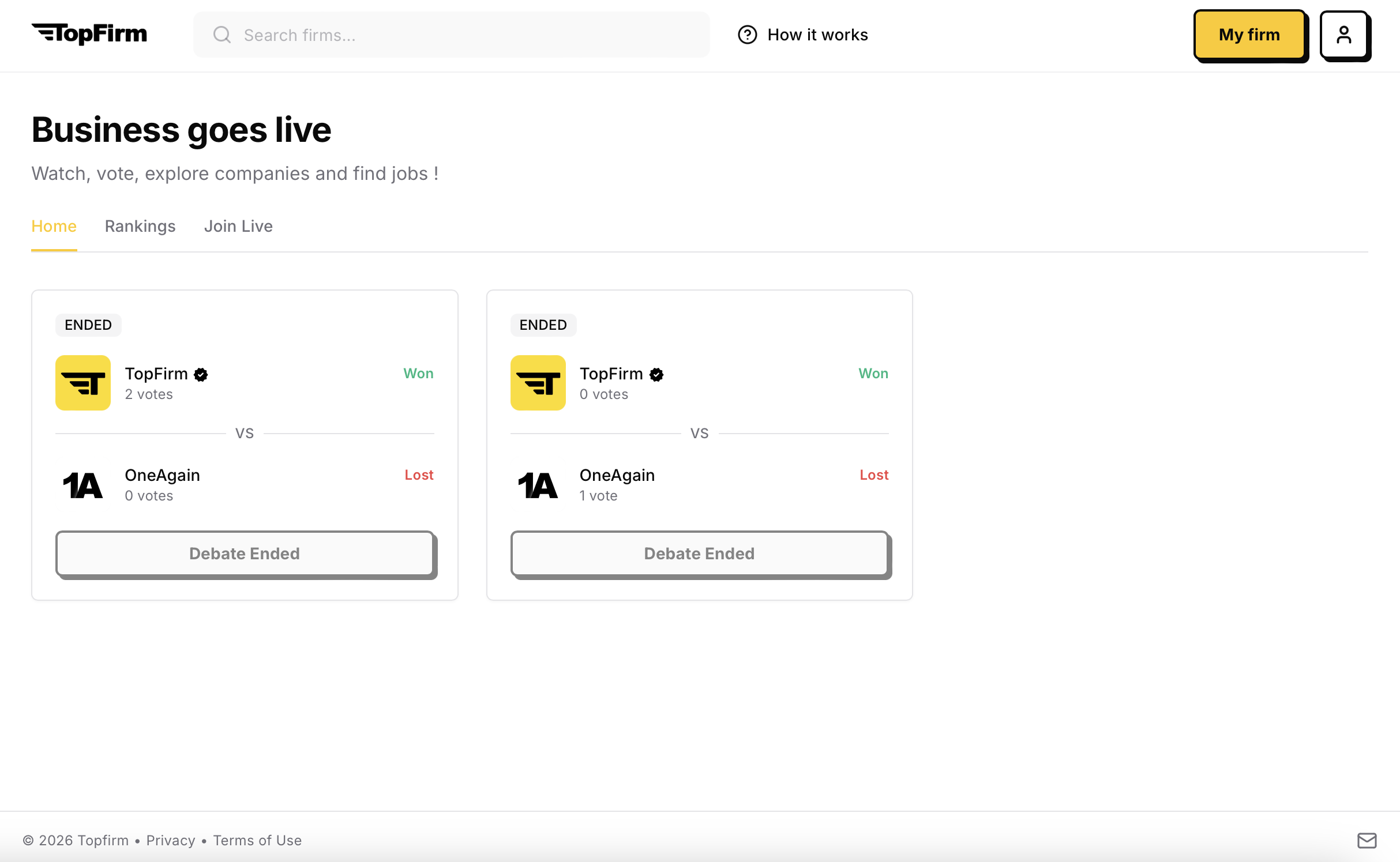TopFirm - Screenshot 2 showing product features and functionality