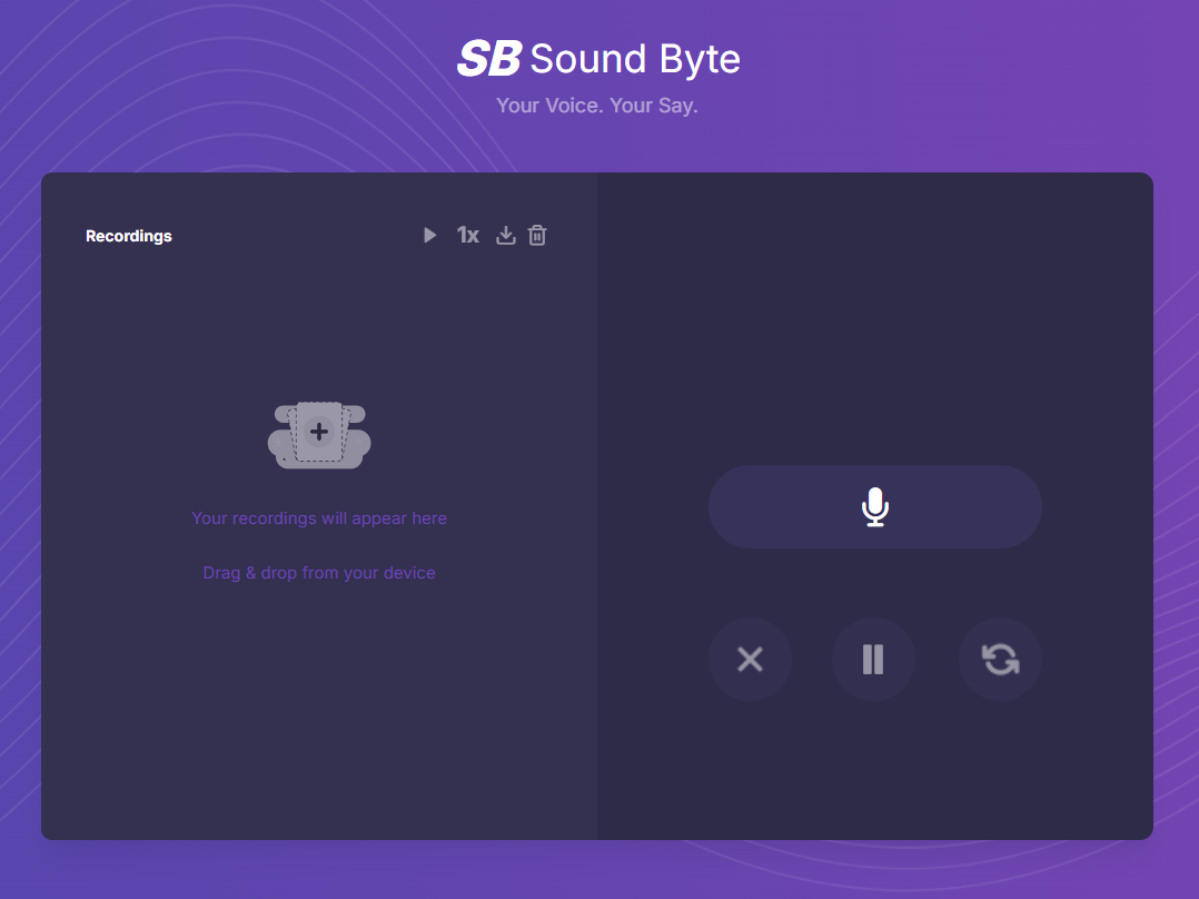 Sound Byte - Online Voice Recorder