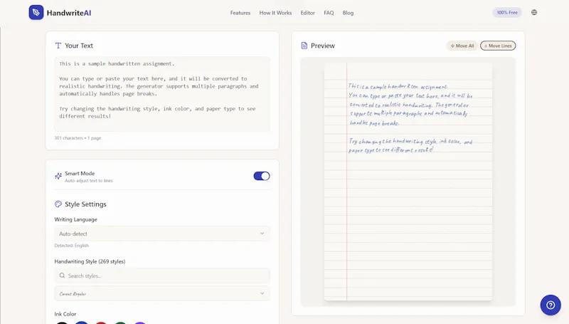 Handwrite AI screenshot 2