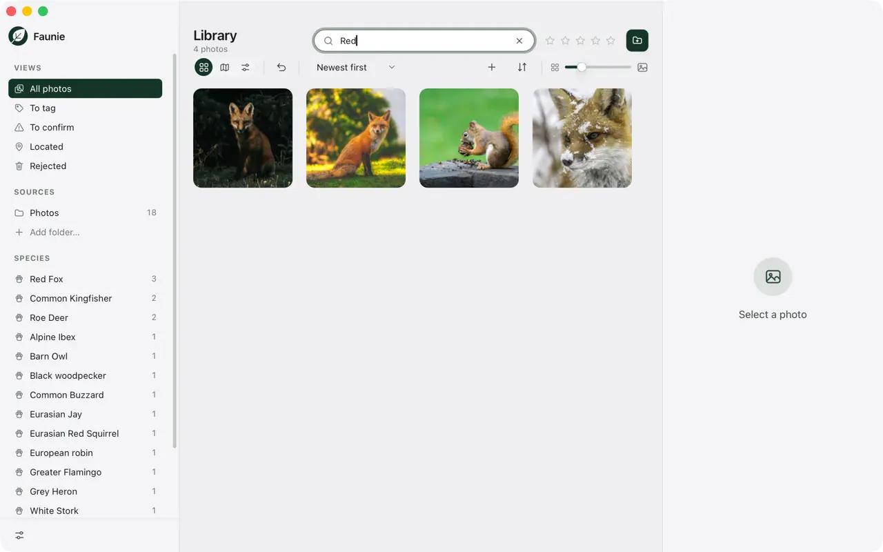 Faunie screenshot
