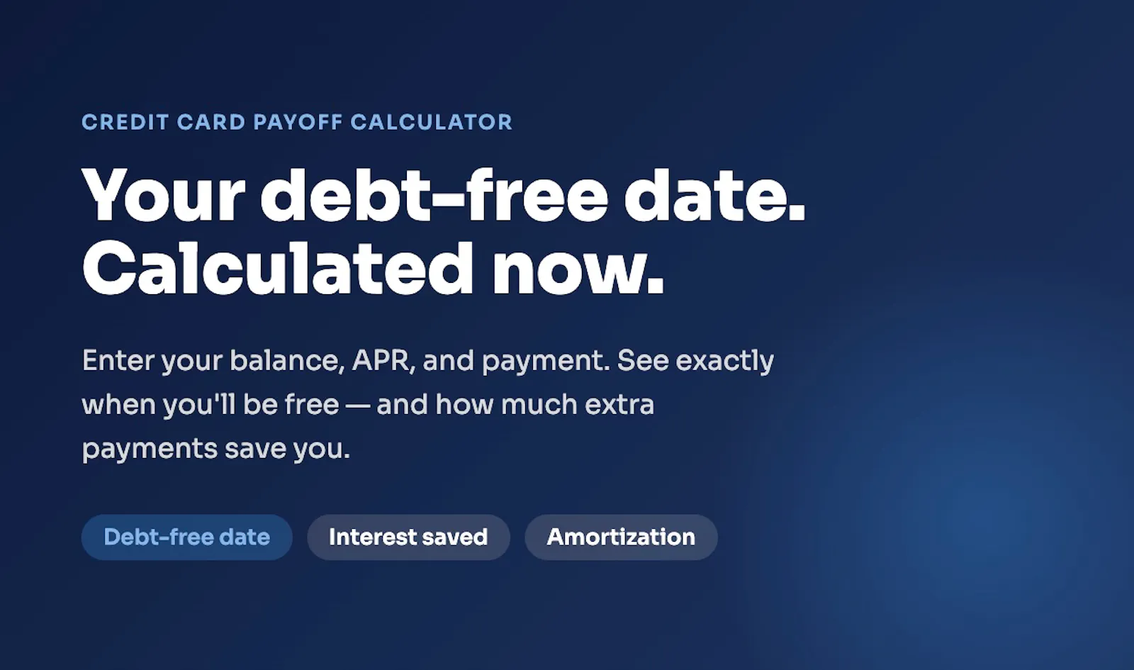 Credit Card Payoff Calculator screenshot 1