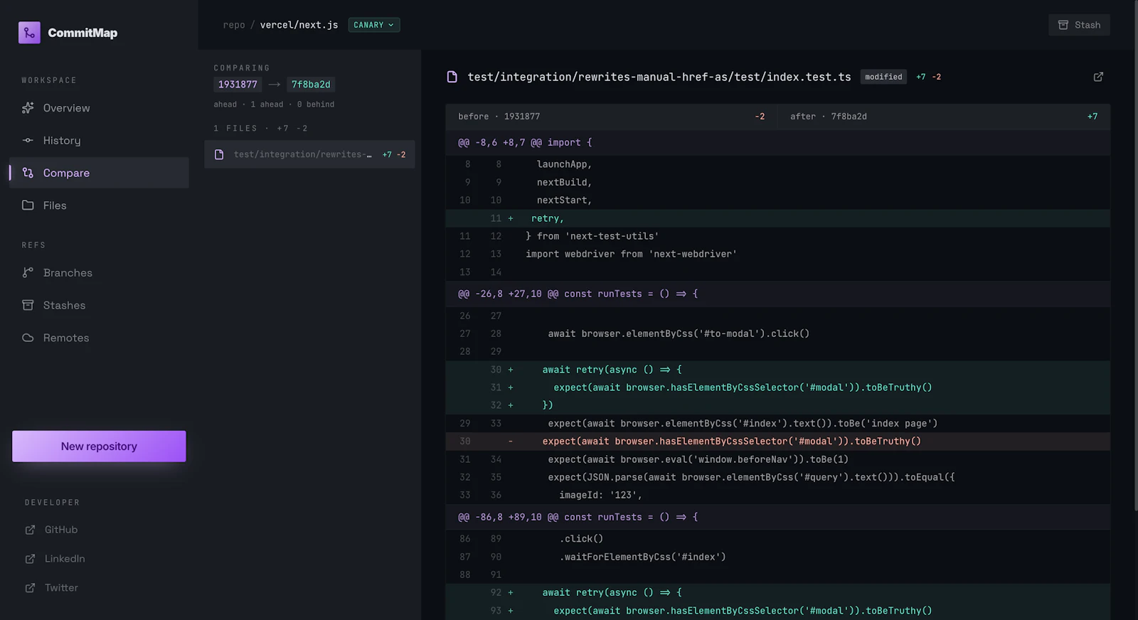 CommitMap screenshot 8
