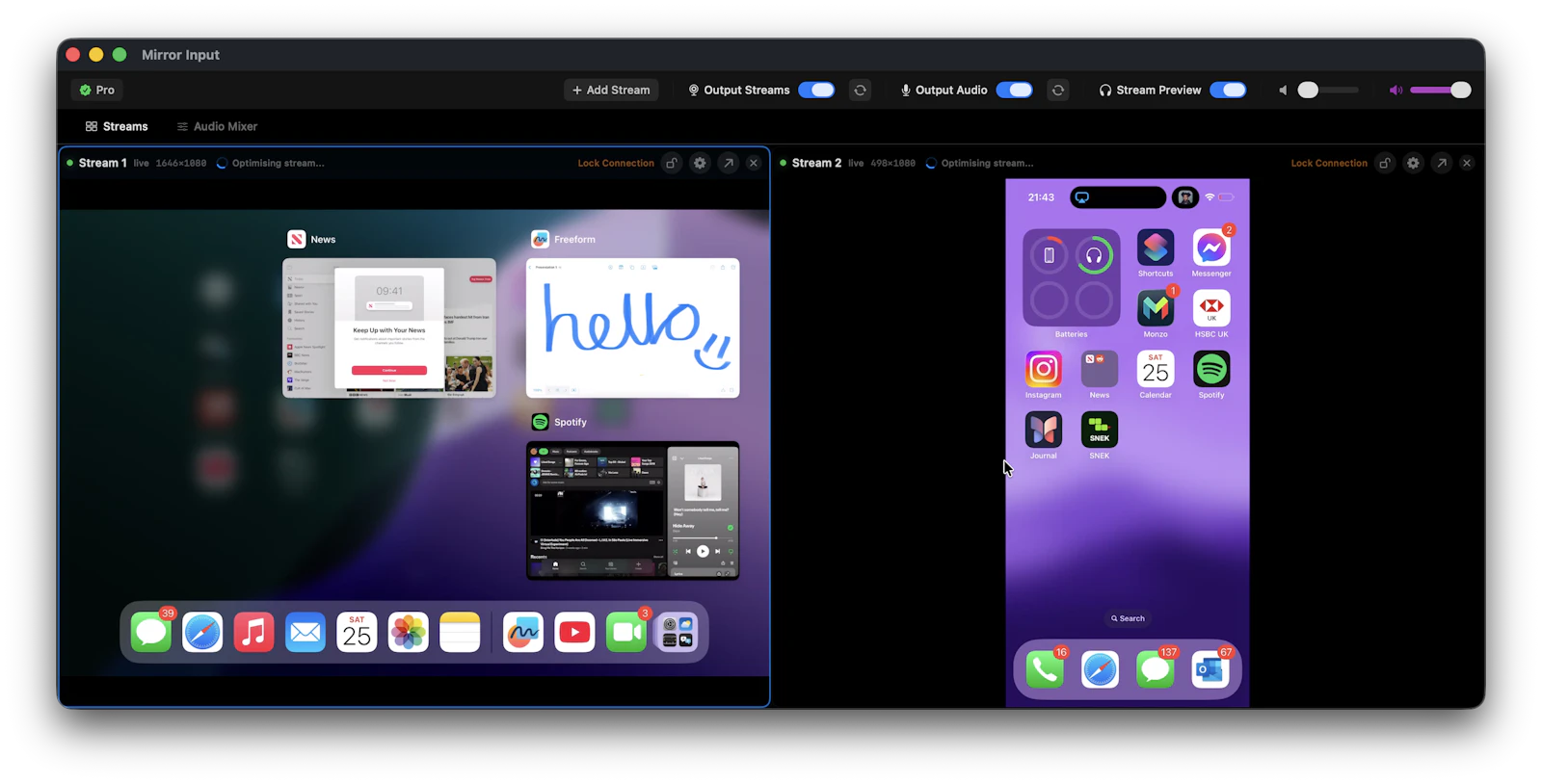 Mirror Input screenshot 1