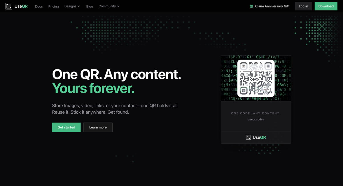 UseQR - Main product screenshot demonstrating key features and user interface