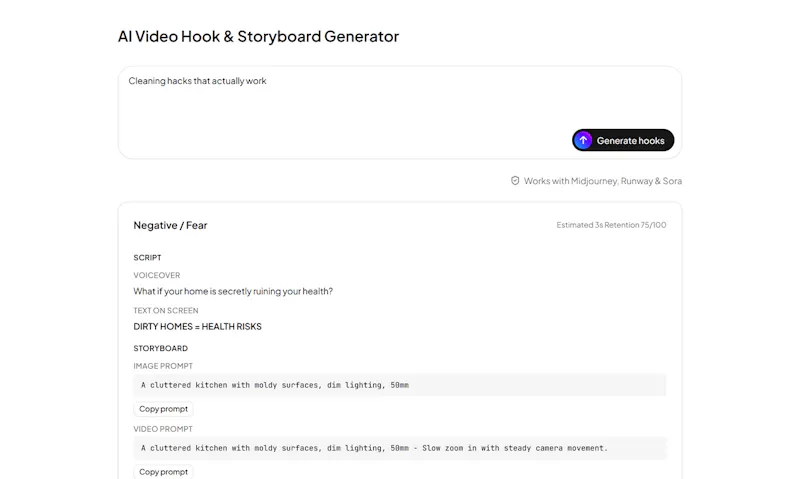 AI Video Hook Generator screenshot 2