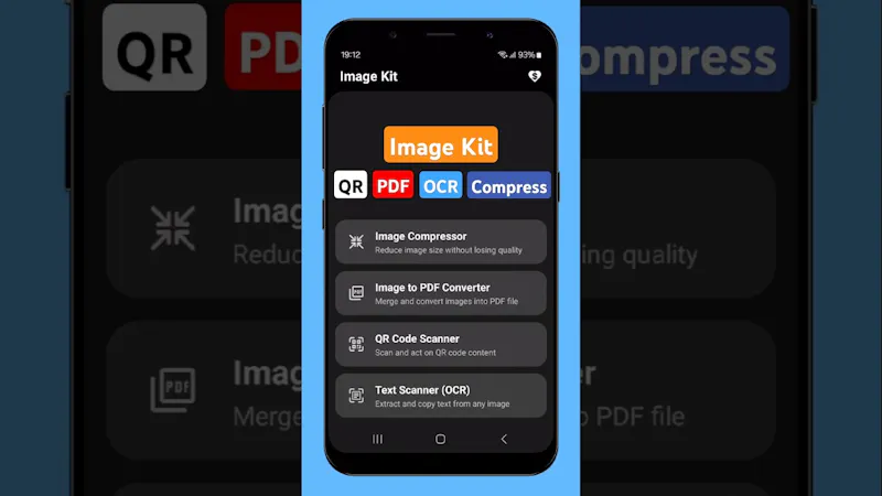 Image Kit - OCR, PDF, QR scan, Compress screenshot 1 (video preview)