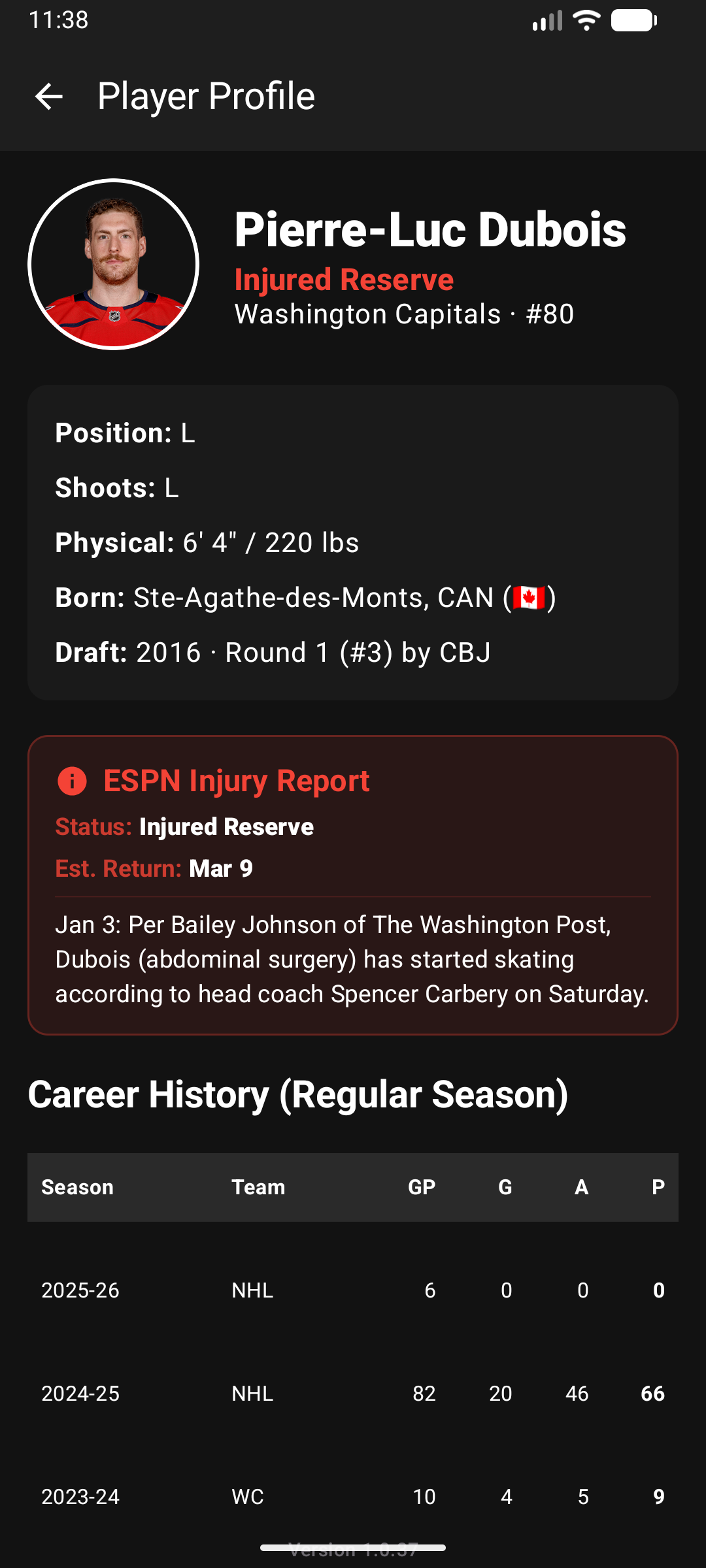 NHL Pulse - Main product screenshot demonstrating key features and user interface