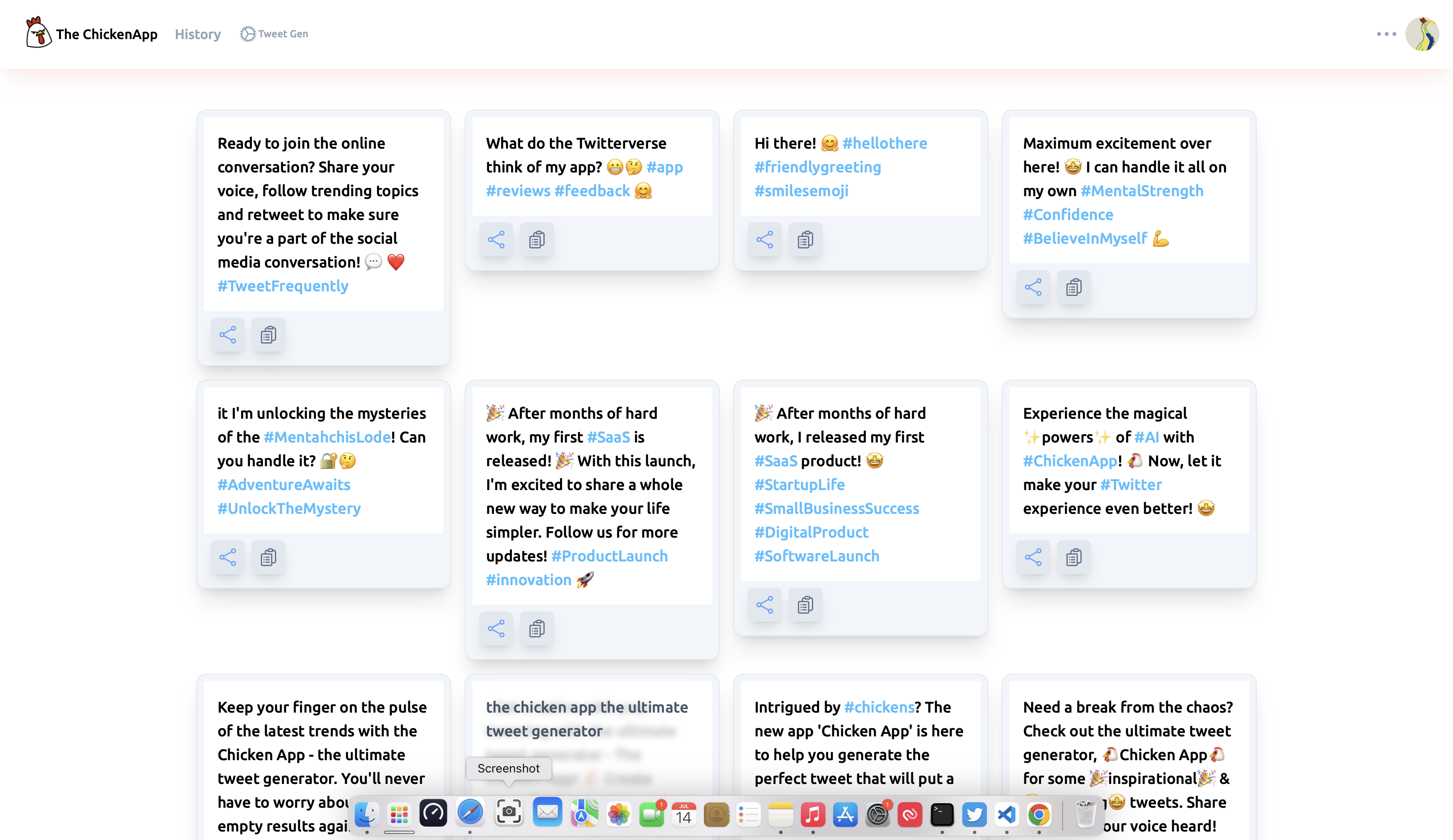 Mídia 7 de o galinheiro - Gerar tweets atraentes com ai