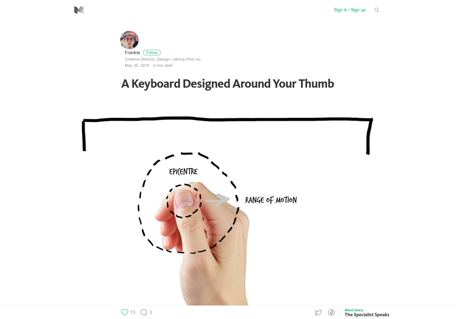 A Keyboard Designed Around Your Thumb