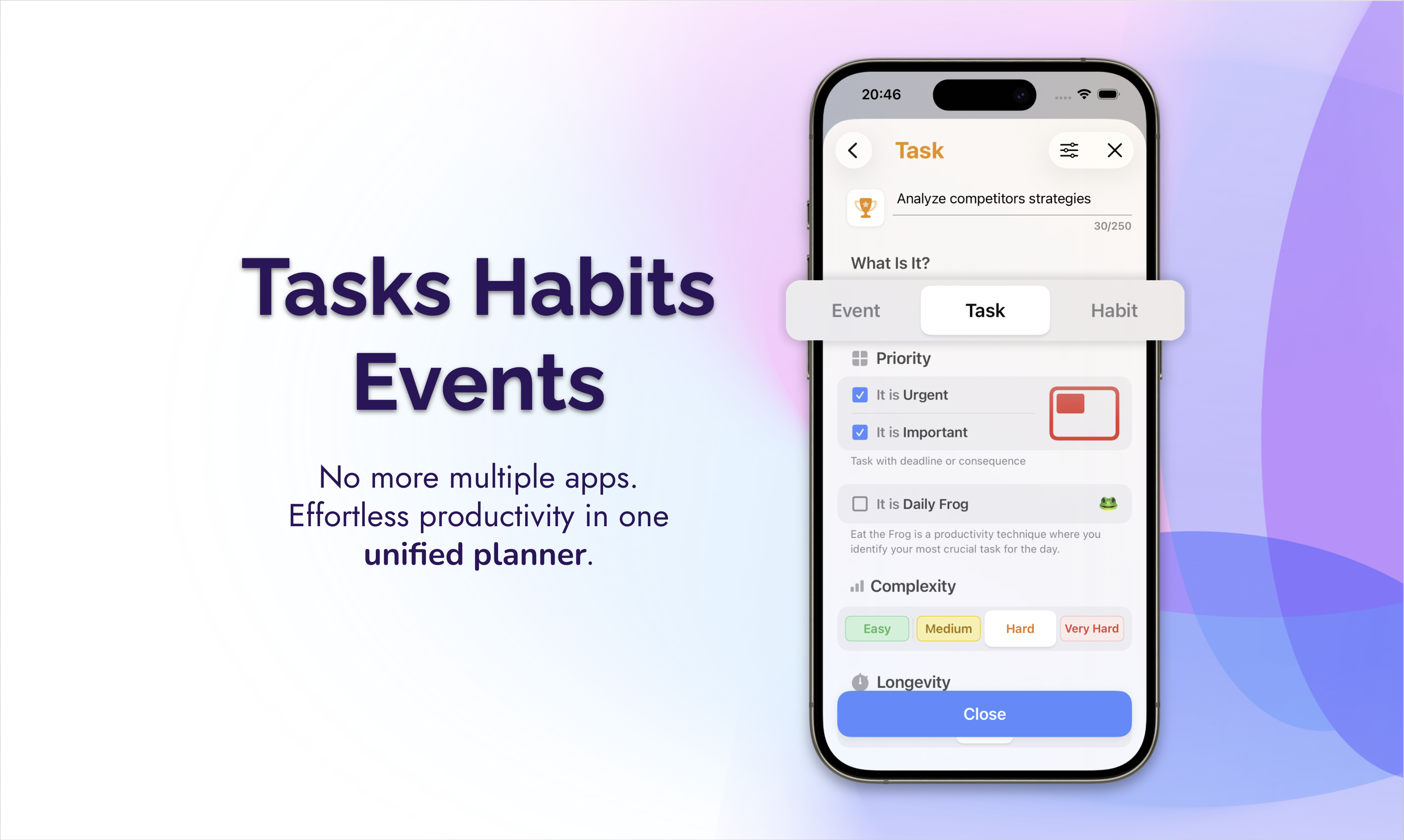 Smarter Day (iOS) - Screenshot 2 showing product features and functionality