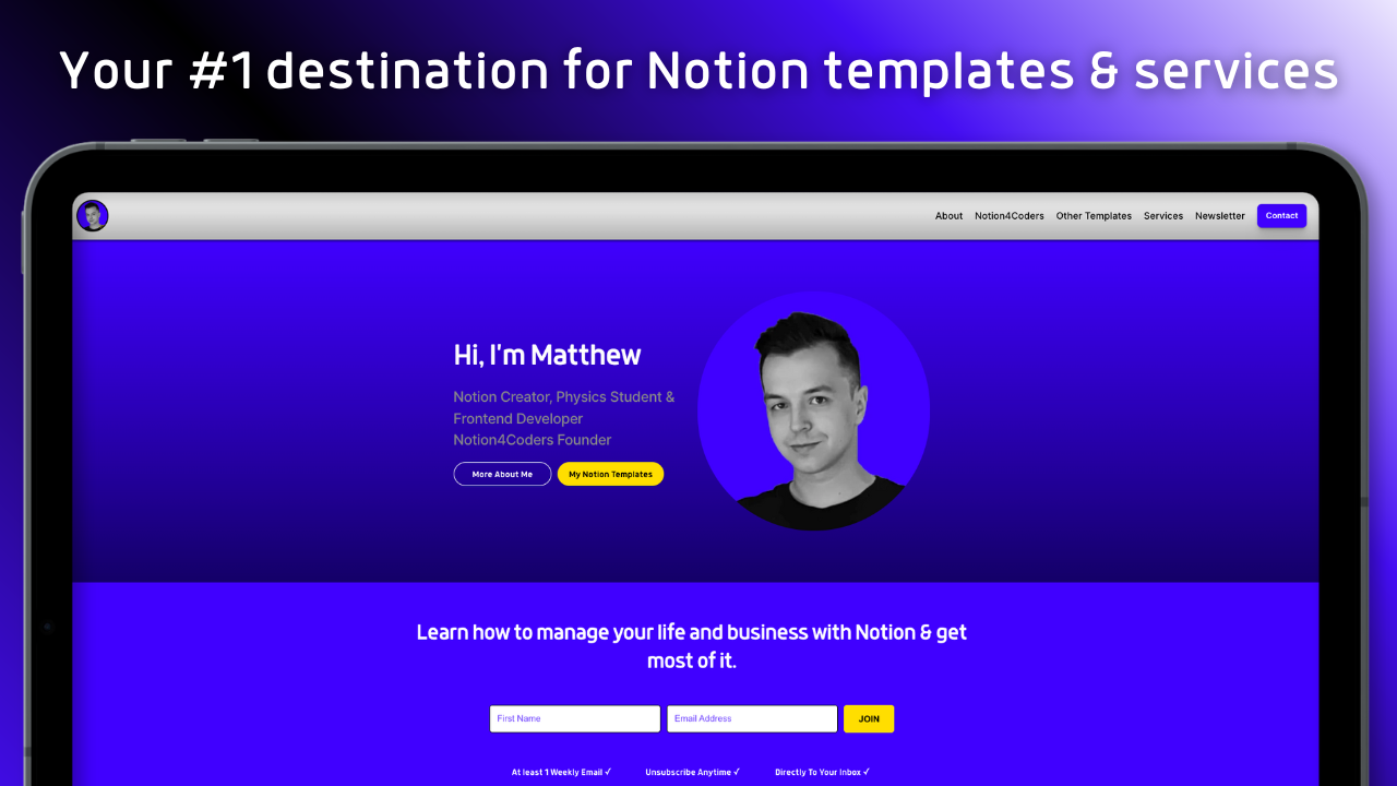 mattkubiak - Your #1 destination for Notion templates & services