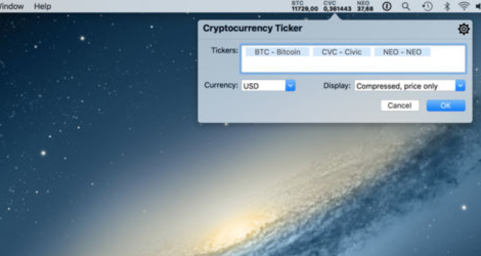 Cryptocurrency Ticker gallery image
