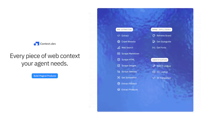 Context.dev screenshot 1