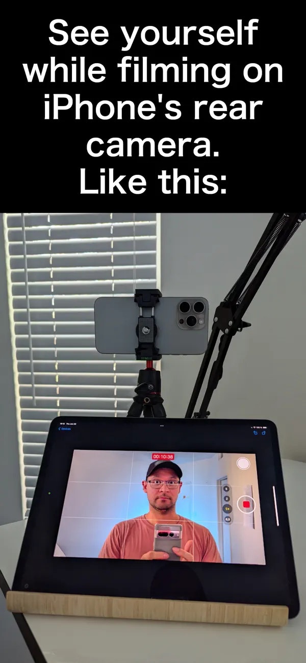 Media Vlogmonitor - Xem bản thân bạn khi quay phim trên camera phía sau iPhone 1