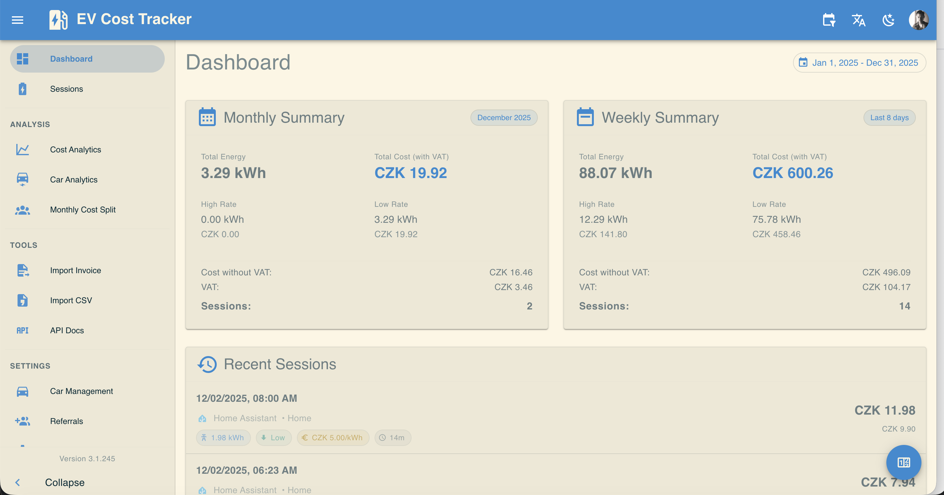 EV Cost Tracker gallery image