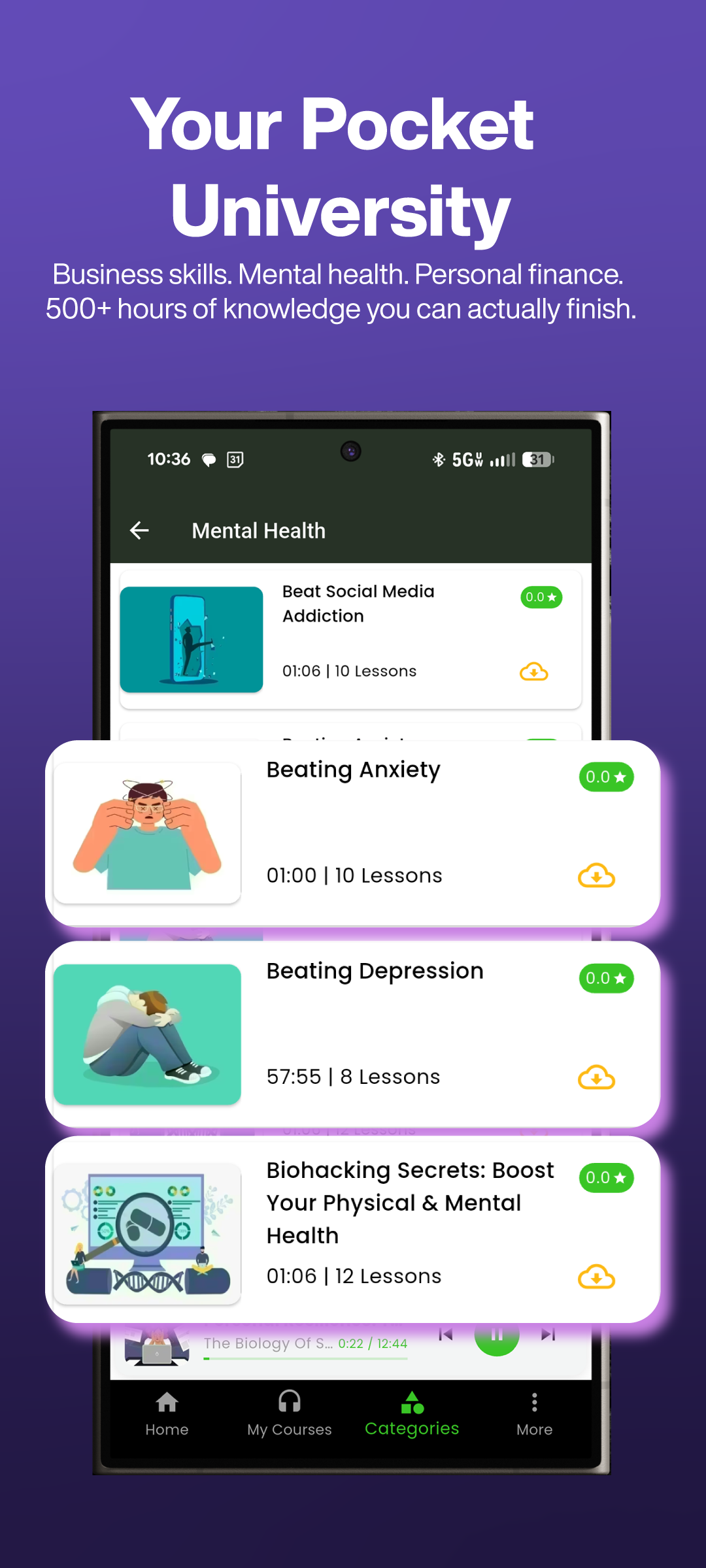 CourseCast Audio Learning App gallery image