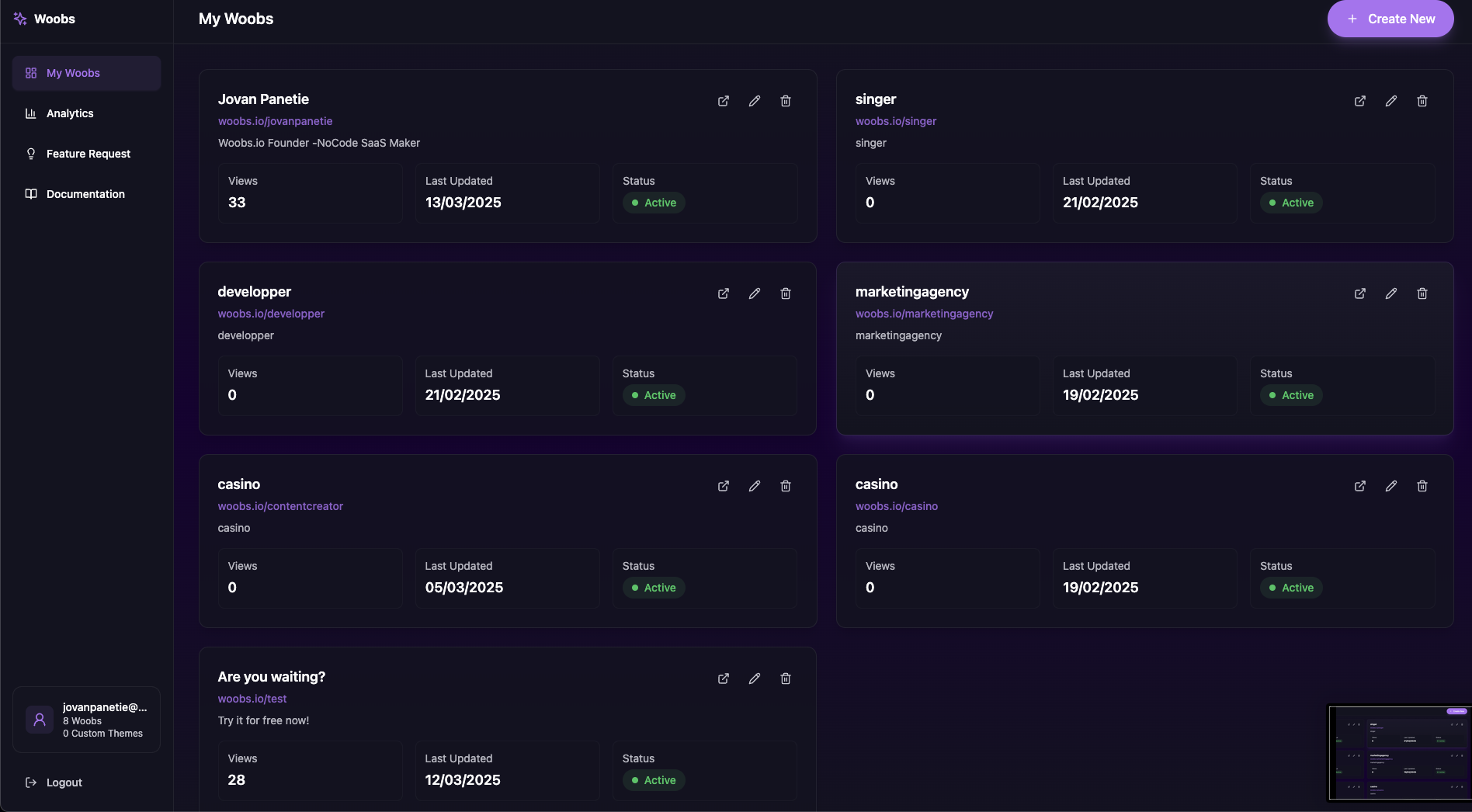 Woobs.io - เพิ่มสถานะออนไลน์ของคุณด้วยหน้าลิงก์ชีวภาพที่น่าทึ่ง media 2