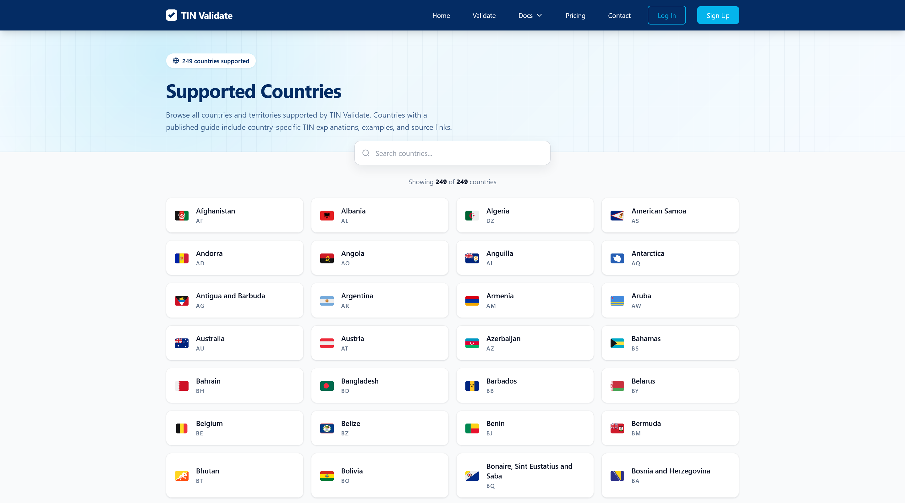 TIN Validate gallery image