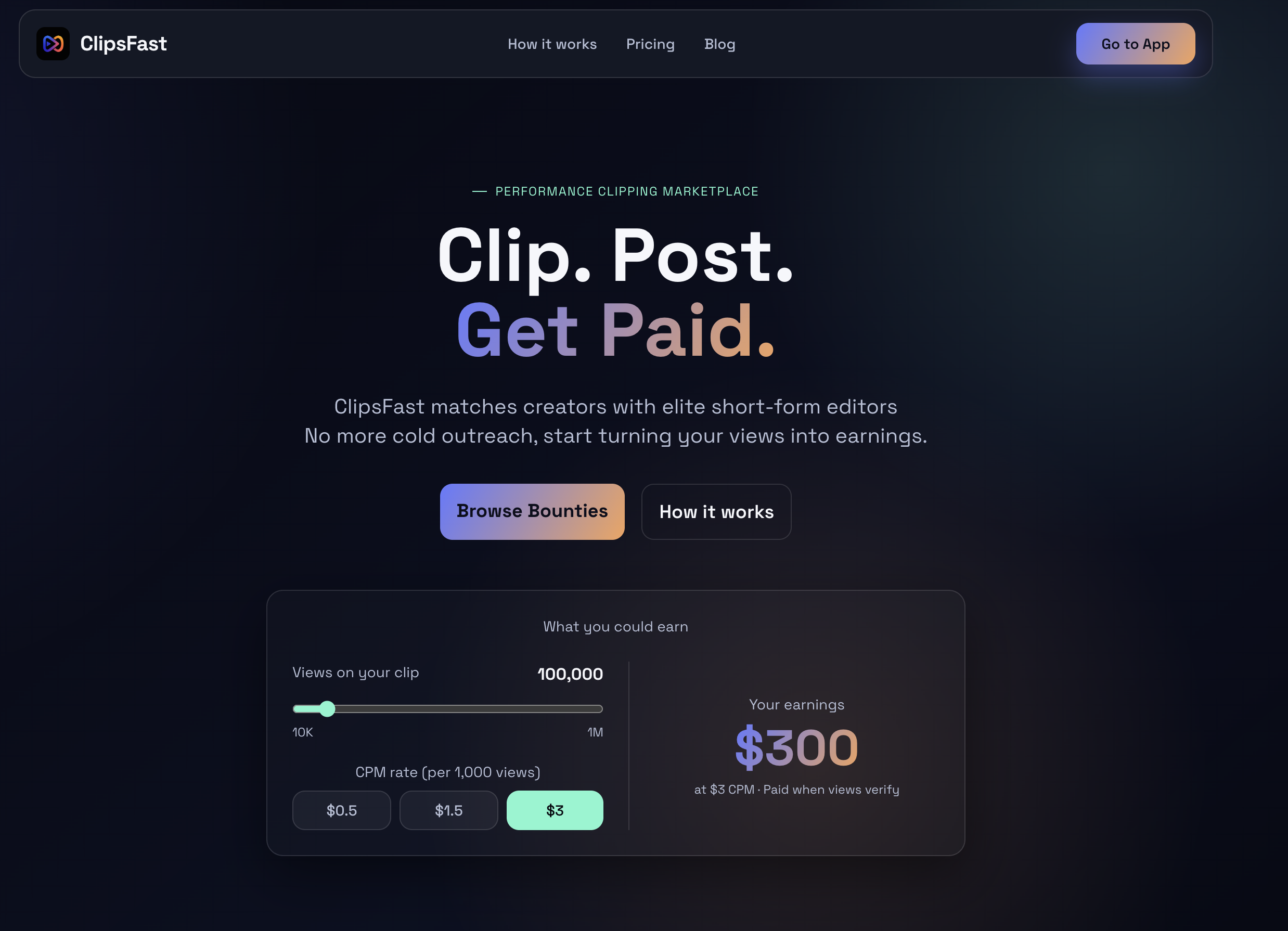 ClipsFast - Main product screenshot demonstrating key features and user interface