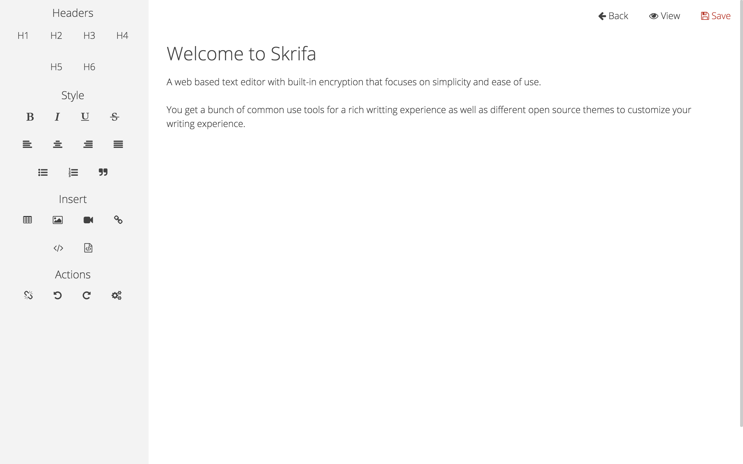 Skrifa Secure Text Editor gallery image