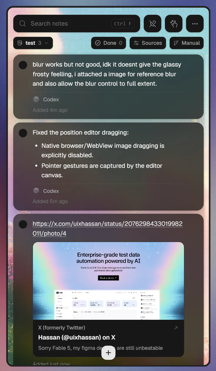 Carbon - a scratchpad app for AI work. gallery image