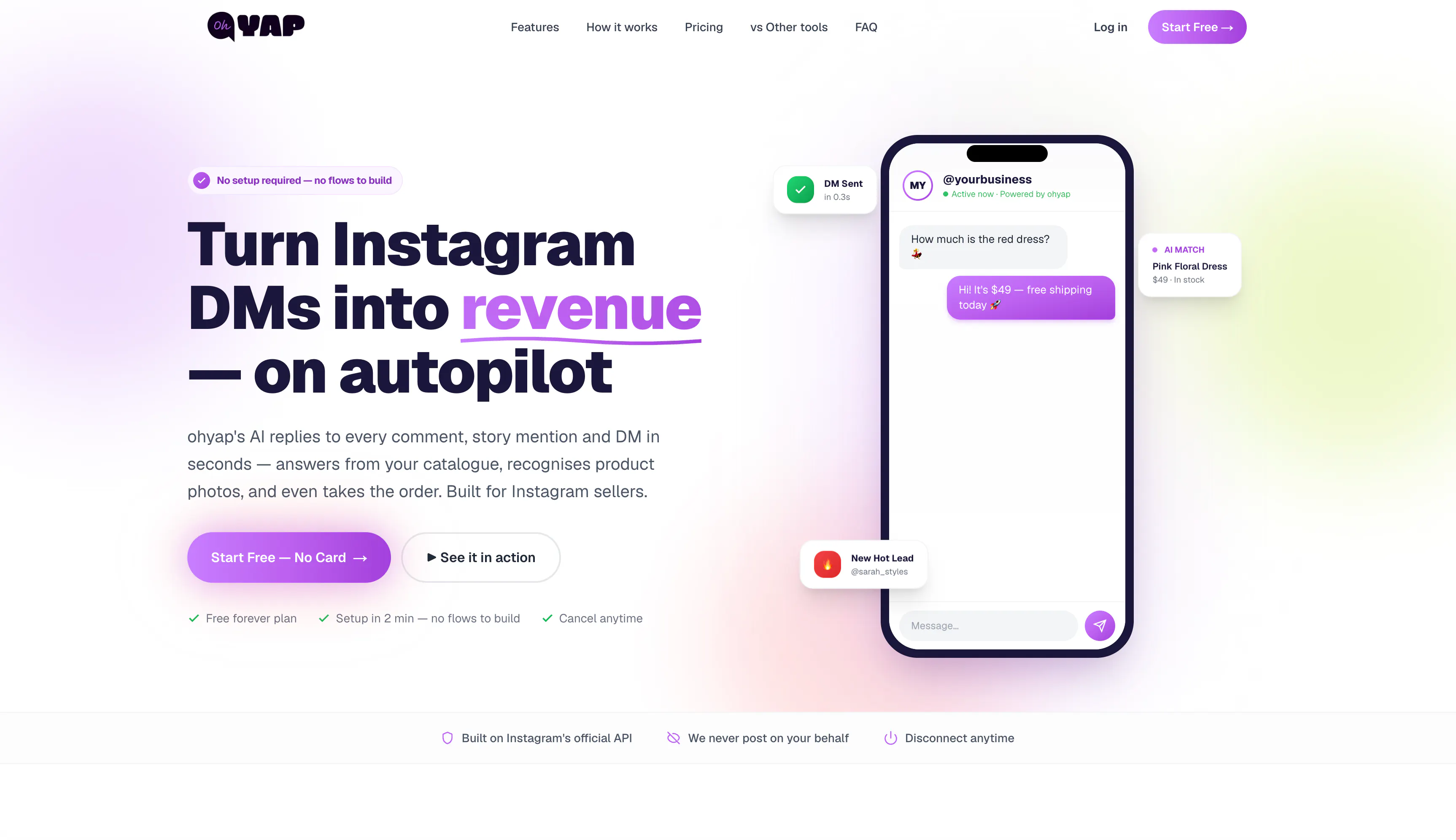 Ohyap AI agent for instagram  gallery image