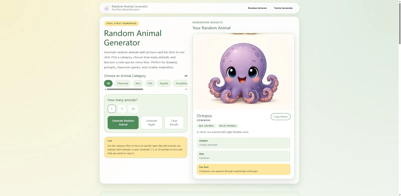 Random Animal Generator screenshot 2