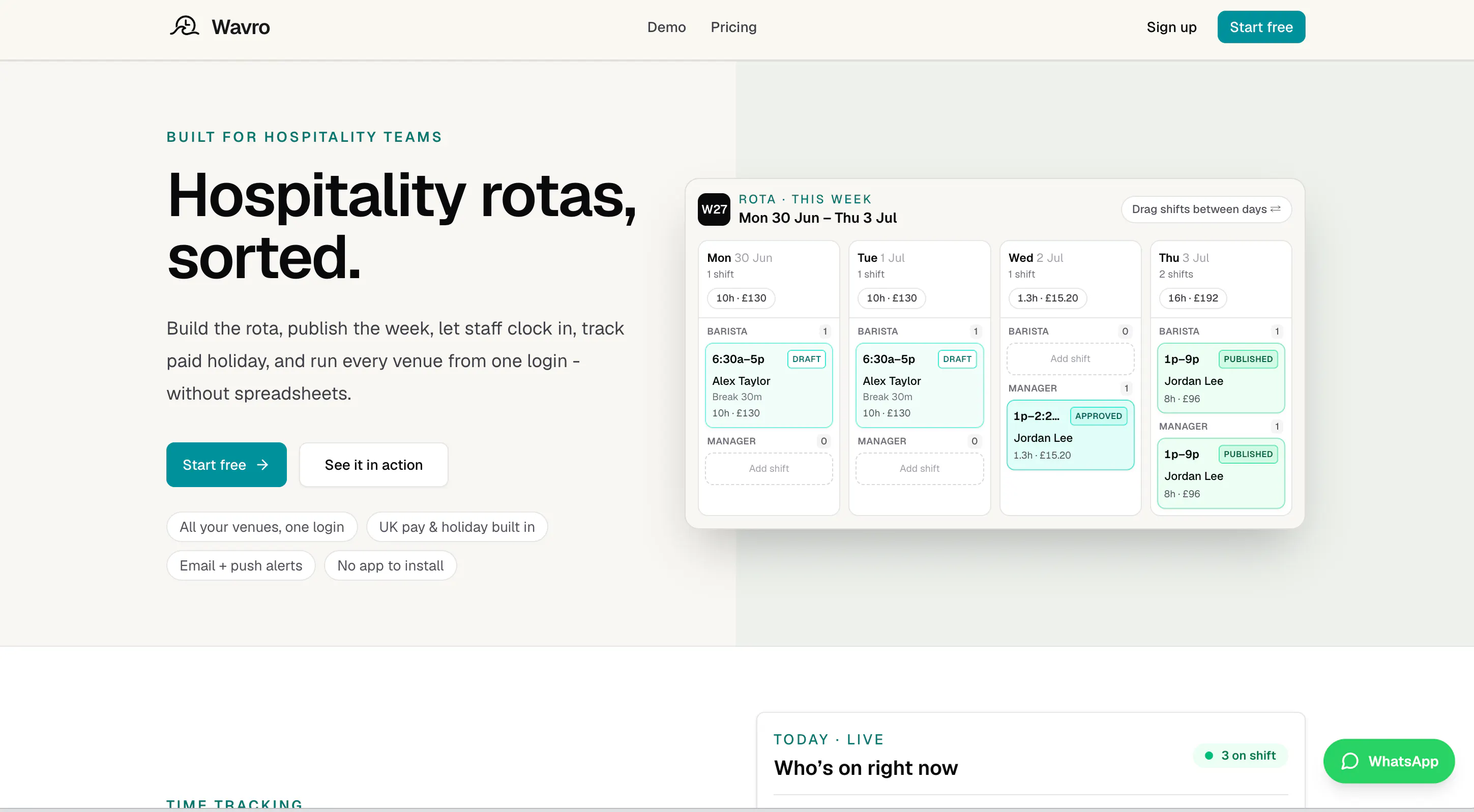 Wavro screenshot