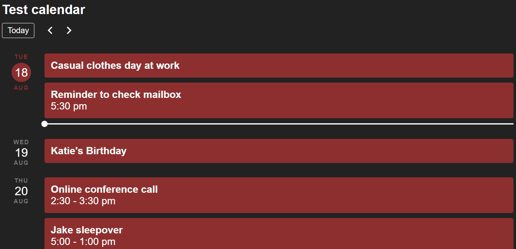 Modern Google Calendar Embed gallery image