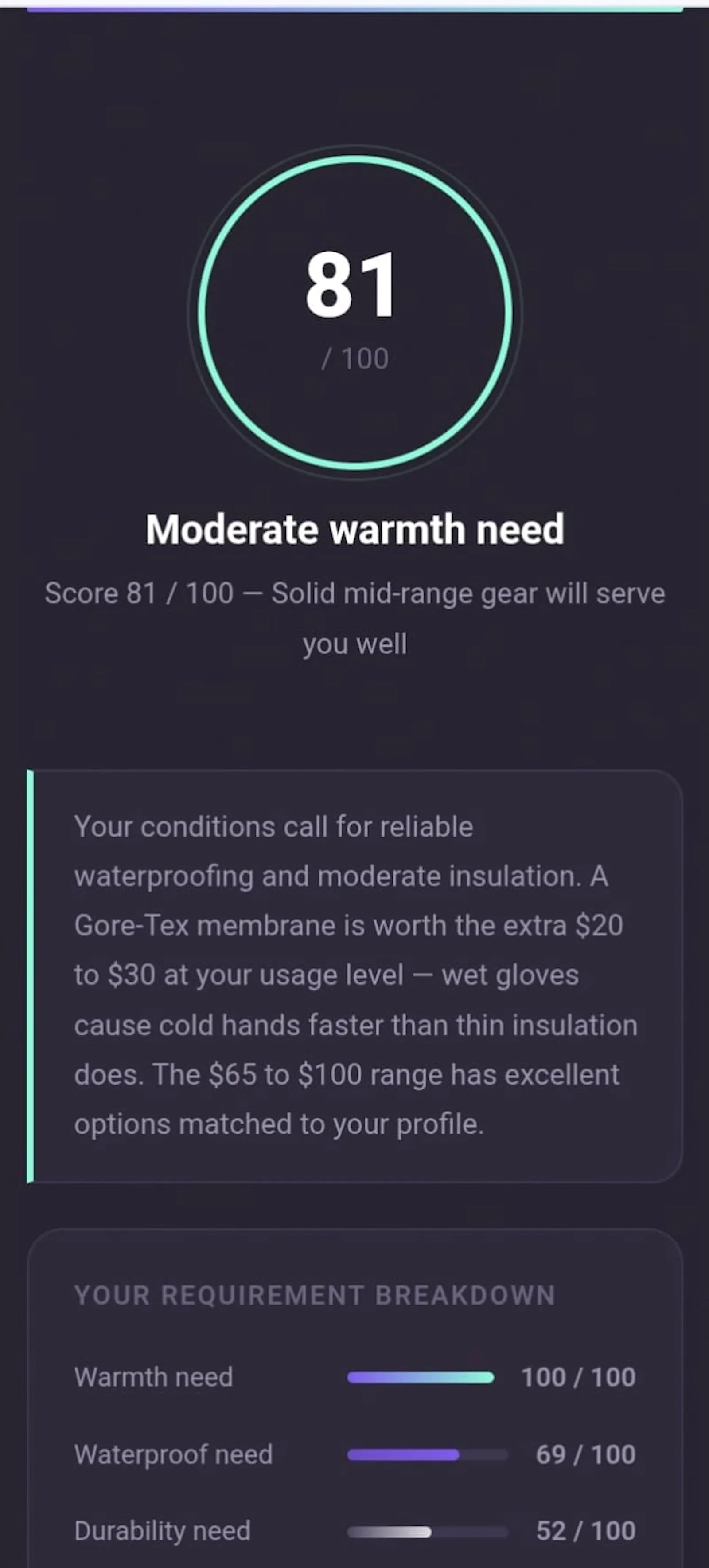 Ski Glove Finder screenshot 2