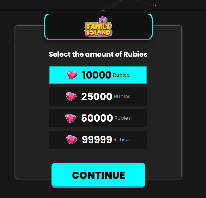 Get Rubies for Your Dream Family Island!